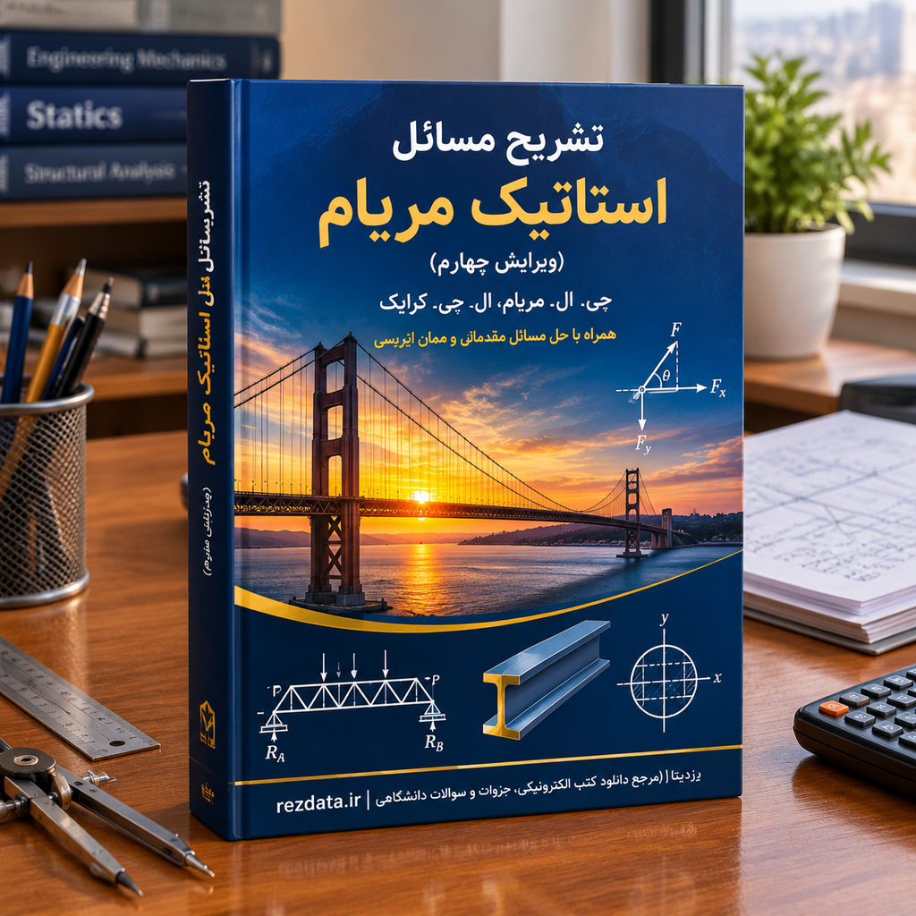 دانلود تشریح مسائل استاتیک مریام PDF (ویرایش چهارم + ۴۷۹ صفحه حل تمرین کامل)