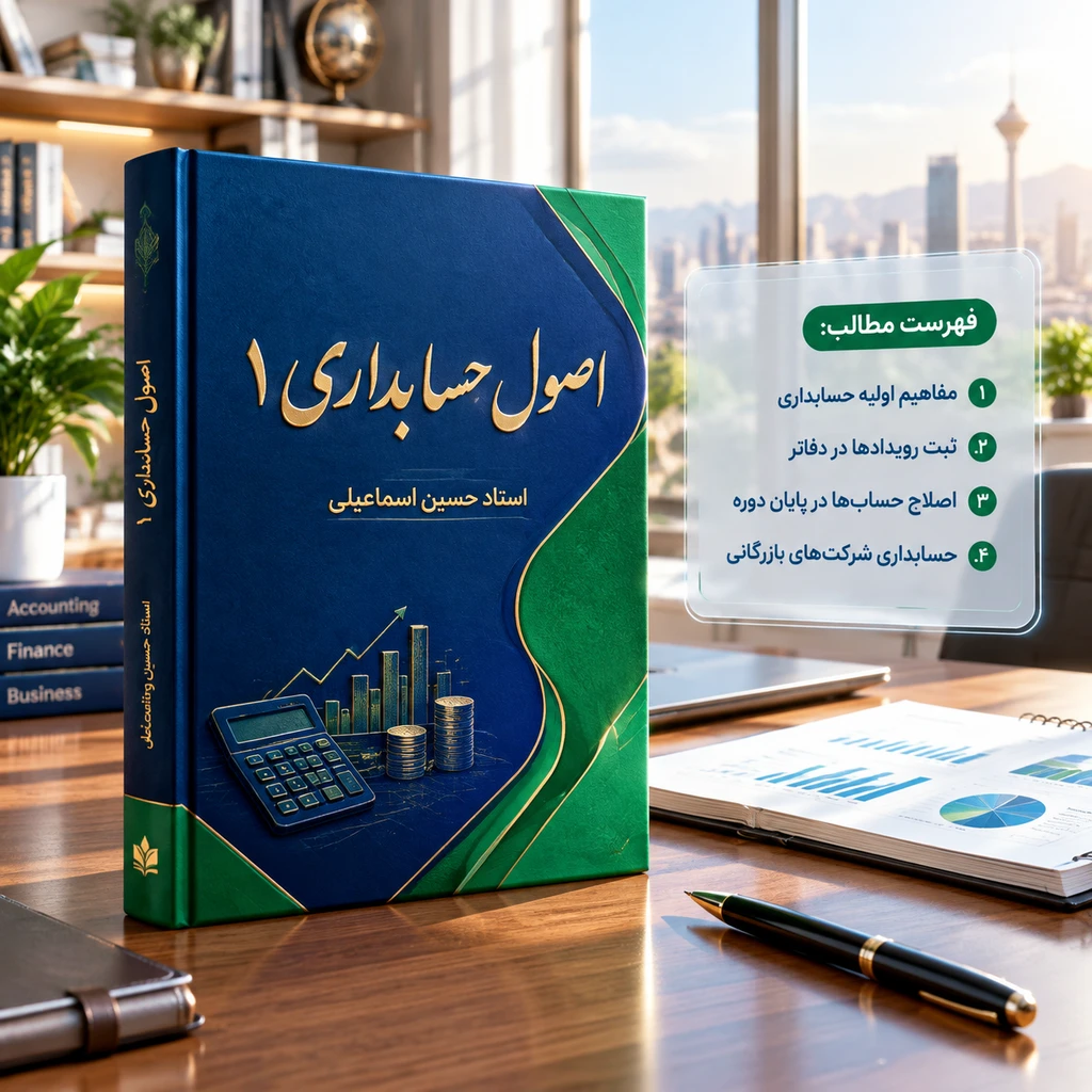 دانلود جزوه کامل و نمونه سوالات اصول حسابداری ۱ توضیح مفاهیم، ثبت‌های مالی، اصلاح حساب‌ها و عملیات شرکت‌های بازرگانی ( نسخه پی دی اف PDF)