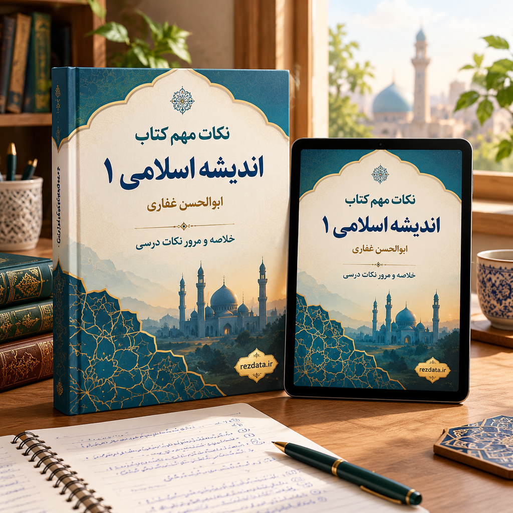 دانلود فایل متنی نمونه سوالات خلاصه و نکات کلیدی کتاب اندیشه اسلامی ۱ ( نسخه پی دی اف PDF)