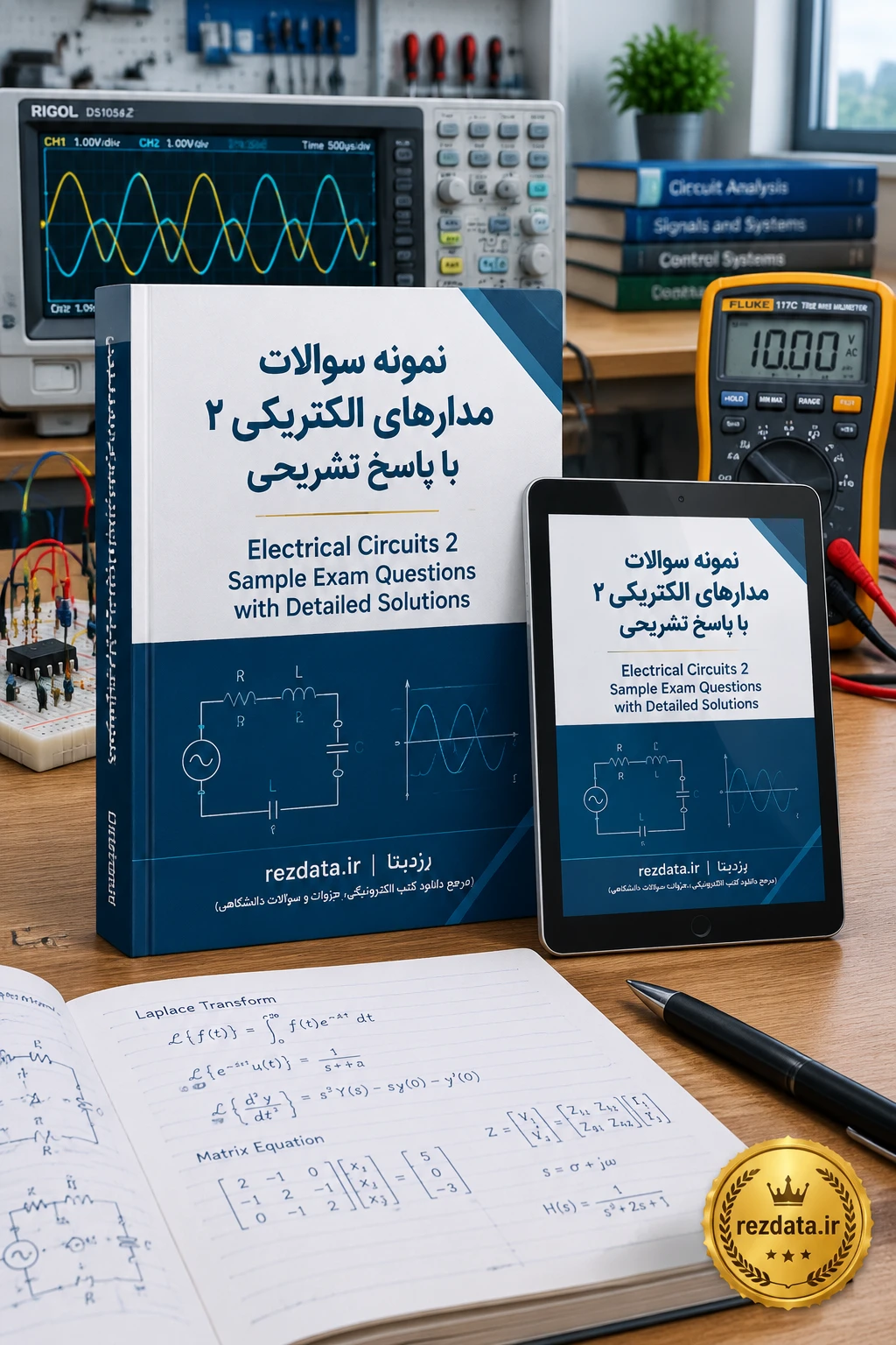 دانلود فایل متنی نمونه سوالات مدار 2 به همراه پاسخنامه ( نسخه پی دی اف PDF)