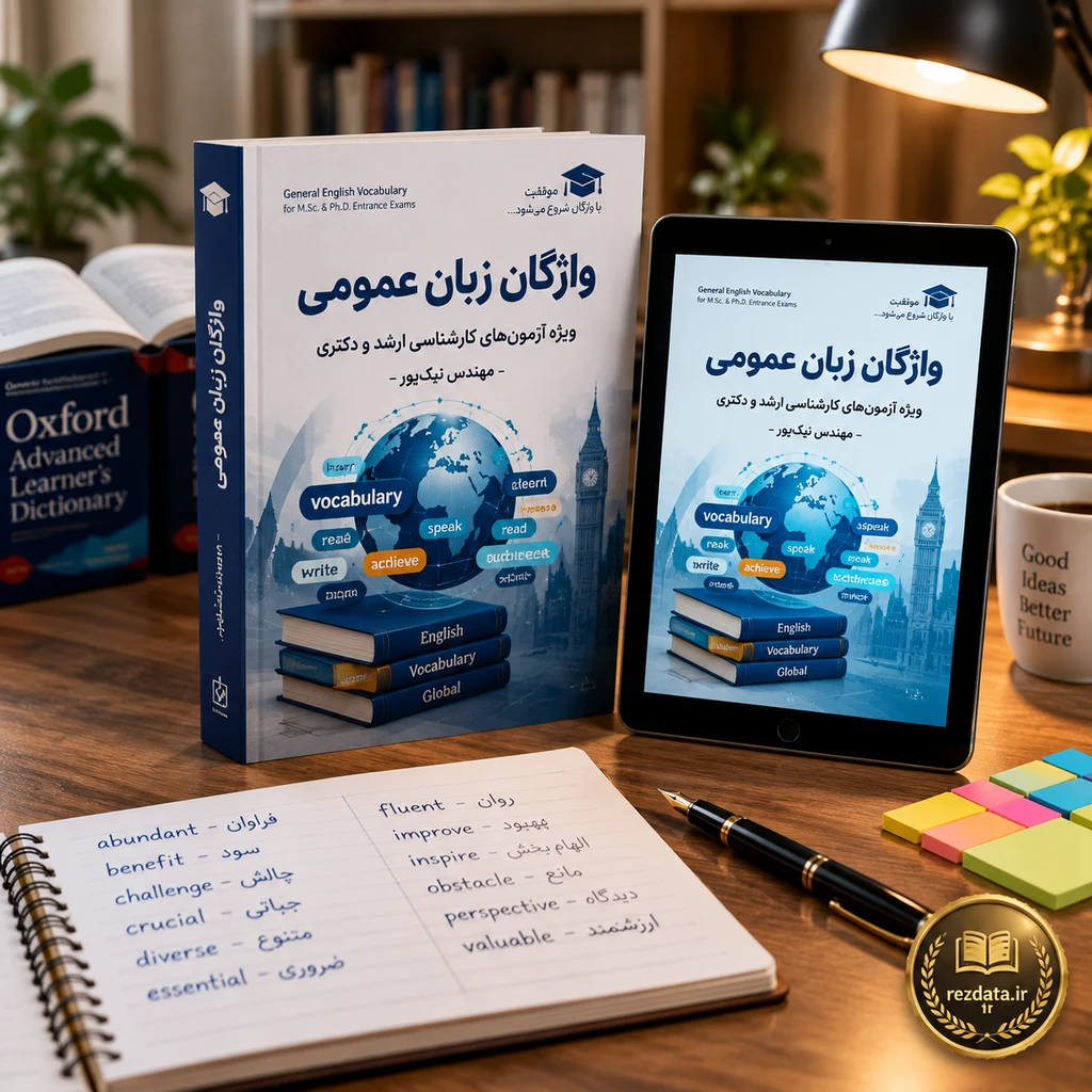 دانلود فایل متنی واژگان زبان عمومی ارشد و دکتری ( نسخه پی دی اف PDF)