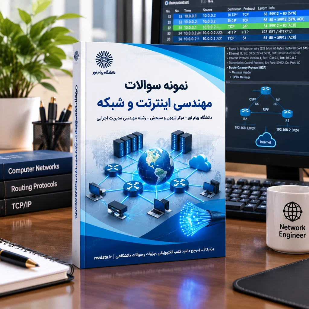 دانلود فایل متنی نمونه سوالات مهندسی اینترنت و شبکه با پاسخنامه ( نسخه پی دی اف PDF)
